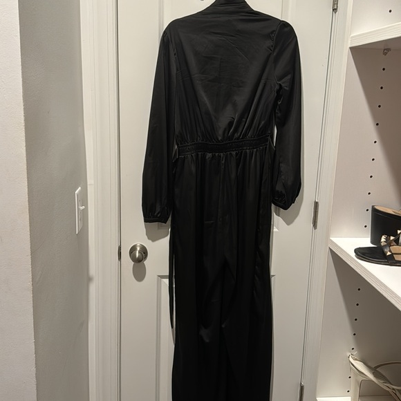 Dress day satin black jumpsuit. Worn once size medium. - Picture 4 of 4